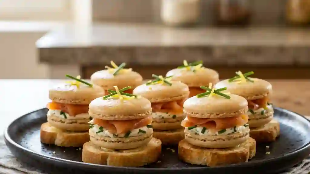 Macarons Fondants au Saumon Fumé - Photo de présentation