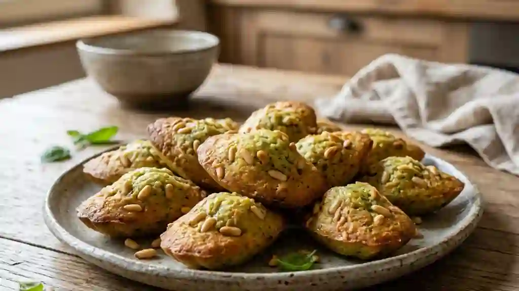 Madeleines Moelleuses au Pesto et Pignons - Photo de présentation