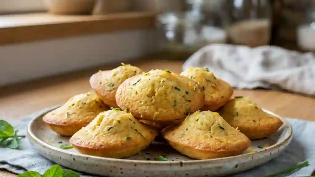 Madeleines Moelleuses aux Agrumes et Herbes - Photo de présentation