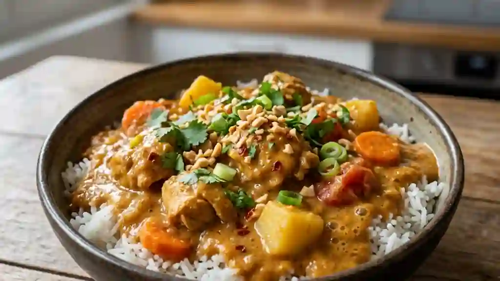 Mafé de poulet crémeux à l'arachide - Photo de présentation