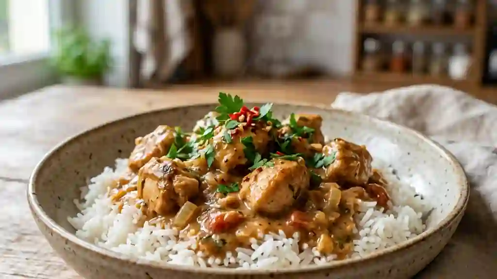Maffé de poulet fondant à l'arachide - Photo de présentation
