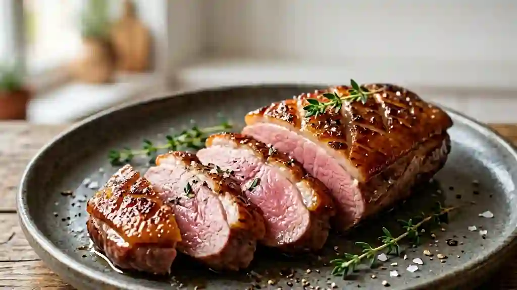 Magret de canard caramélisé au miel et épices - Photo de présentation