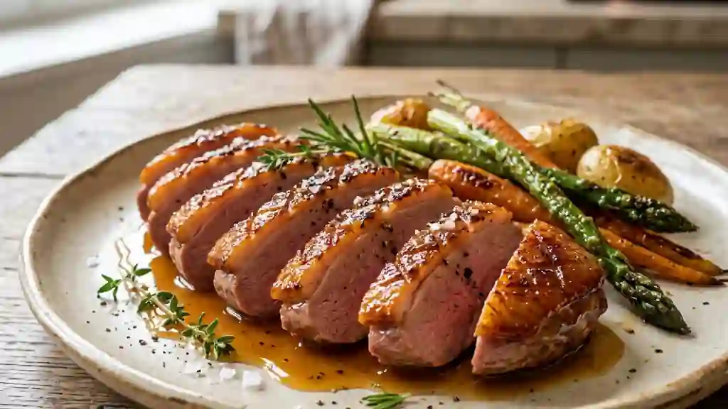 Magret de canard croustillant au miel - Photo de présentation