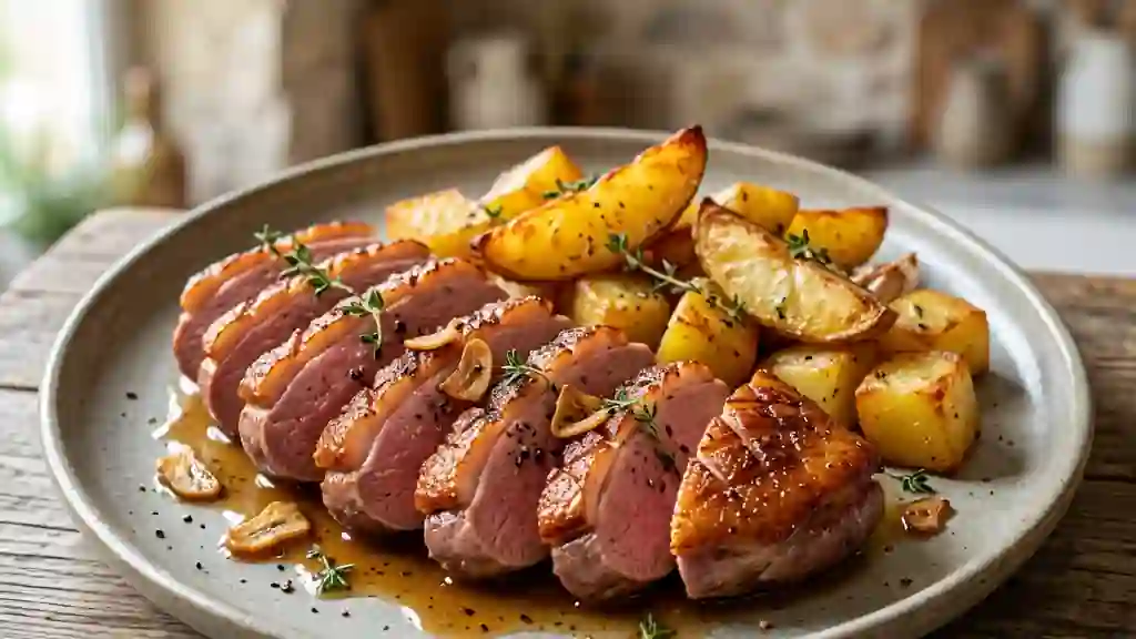 Magret de canard et pommes de terre fondantes - Photo de présentation