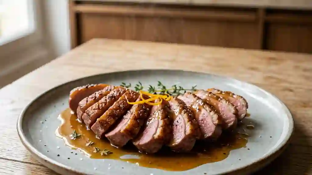 Magret de canard laqué miel-orange - Photo de présentation