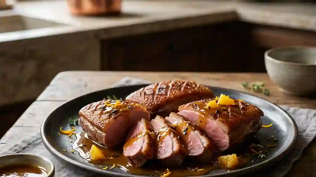 Magret de canard laqué orange et Earl Grey - Photo de présentation