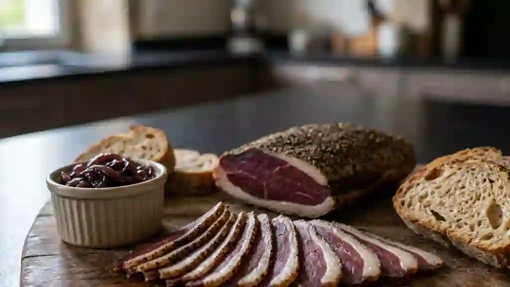 Magret de canard séché au poivre noir - Photo de présentation