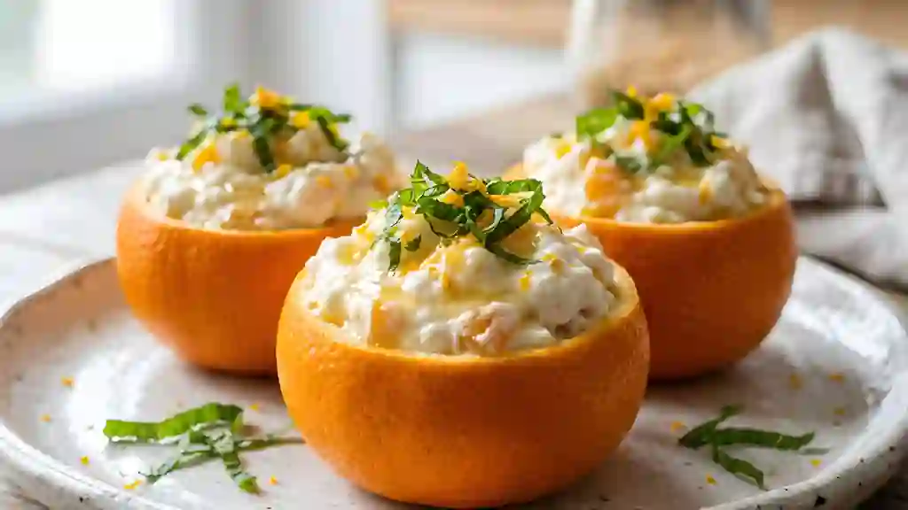 Mandarines givrées au fromage blanc - Photo de présentation