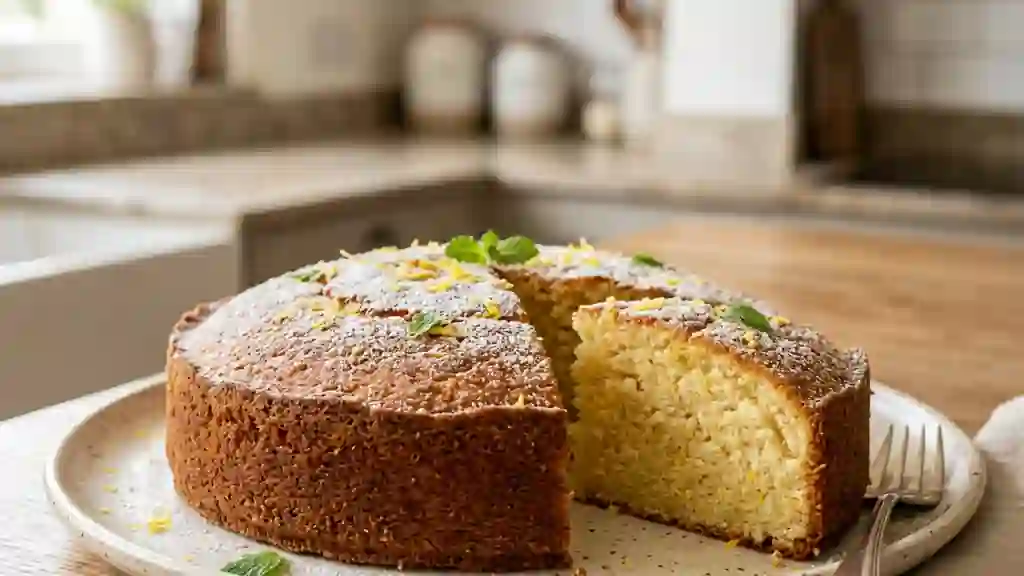 Manqué fondant au citron jaune - Photo de présentation