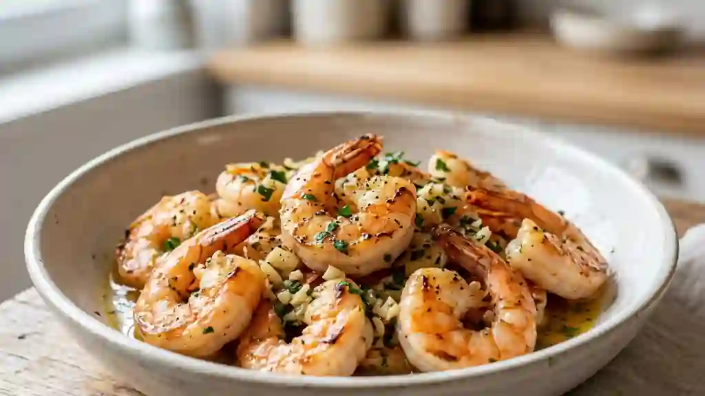 Crevettes à l'ail citronnées et fondantes - Photo de présentation