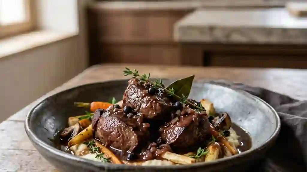 Marinade corsée au vin rouge et genièvre - Photo de présentation