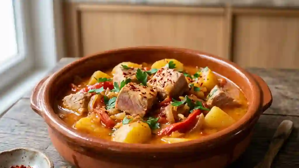 Marmitako de thon fondant au piment d'Espelette - Photo de présentation