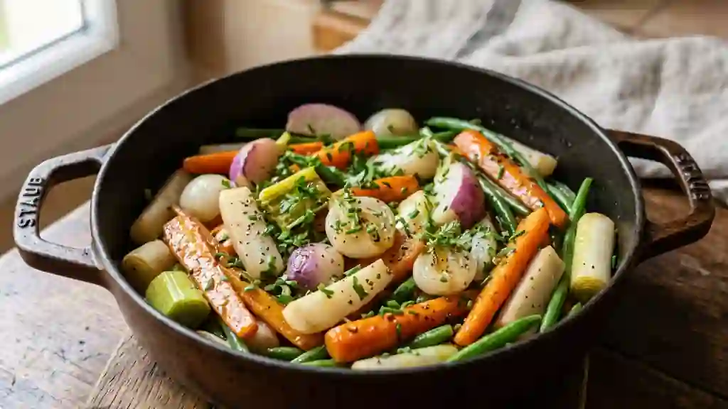 Légumes nouveaux glacés et fondants - Photo de présentation