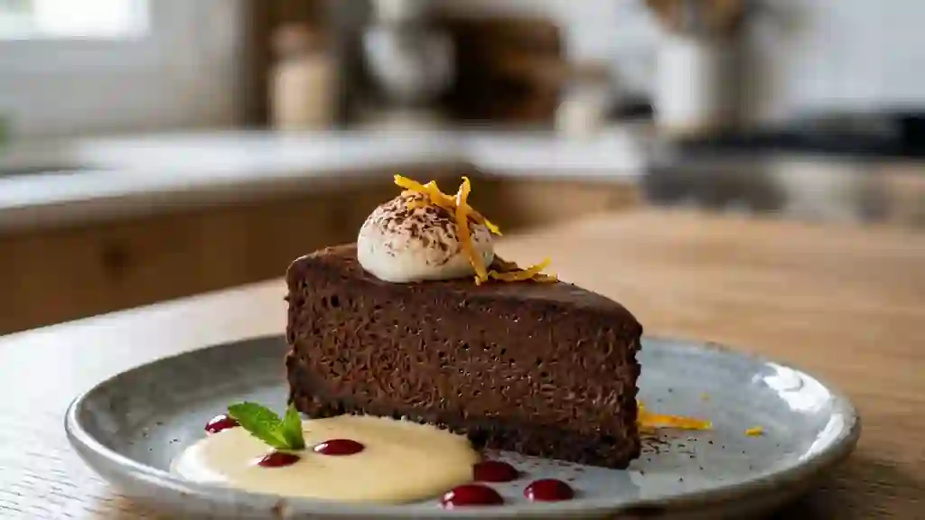 Marquise au chocolat noir et Grand-Marnier - Photo de présentation