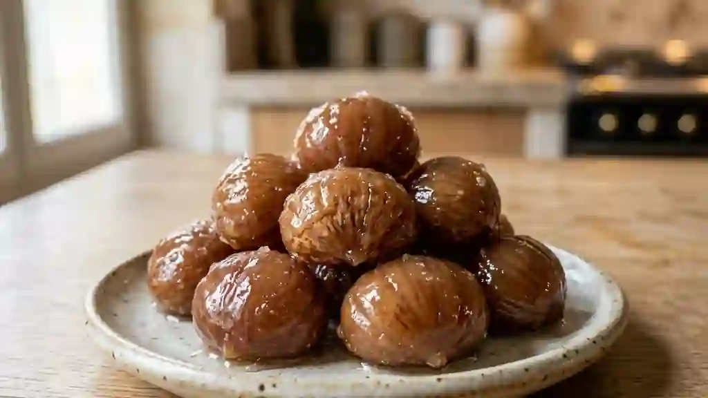 Marrons glacés fondants à la vanille - Photo de présentation