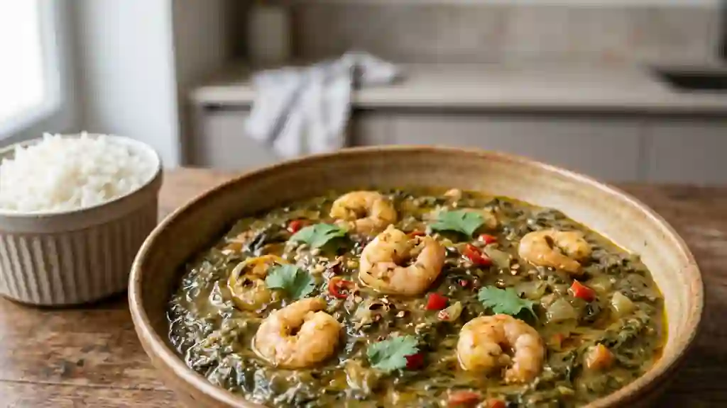 Matapa onctueux au lait de coco et crevettes - Photo de présentation