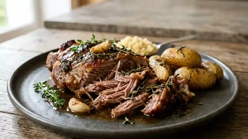 Méchoui d'agneau fondant au thym - Photo de présentation