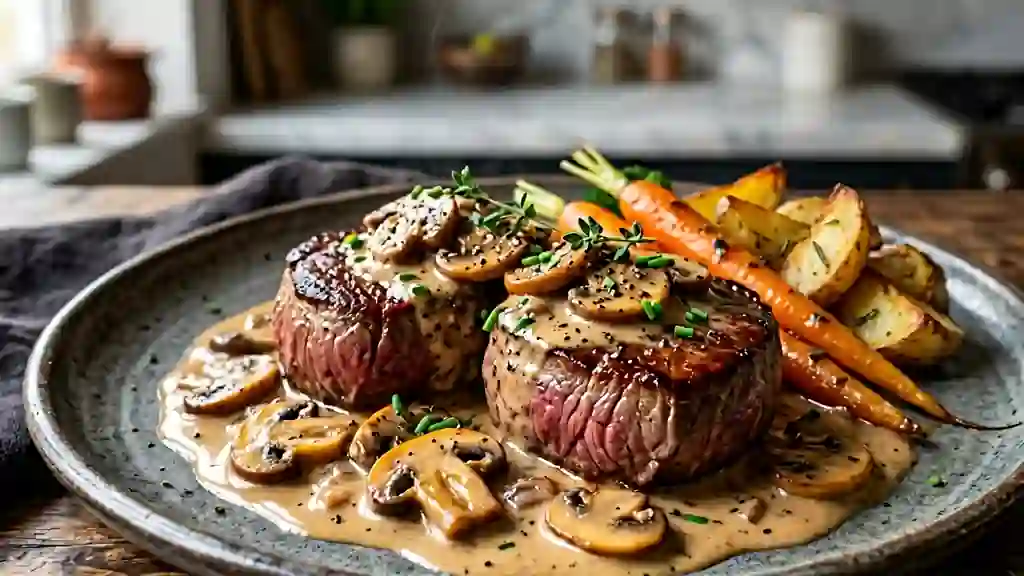 Médaillons de cerf, crème onctueuse au cognac - Photo de présentation