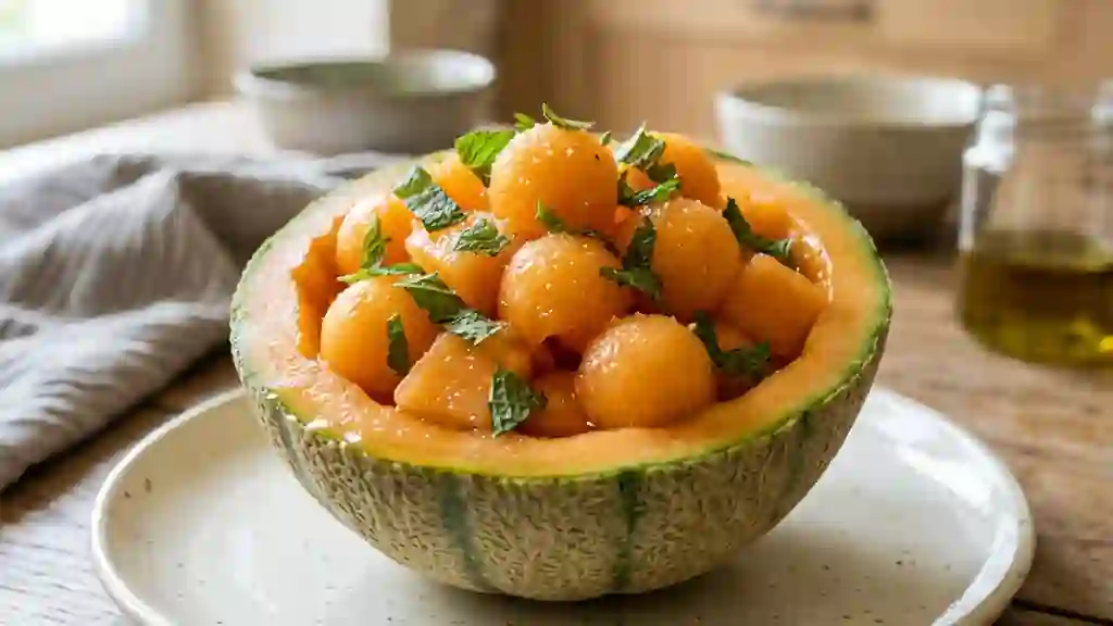 Melon givré au Muscat et menthe fraîche - Photo de présentation