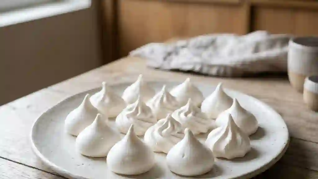 Meringues nacrées au croquant aérien - Photo de présentation