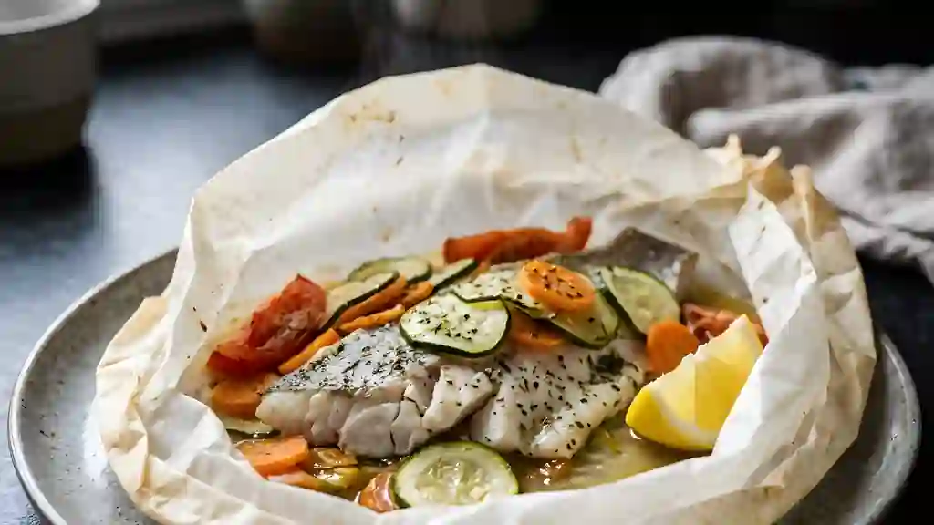 Merlan en papillote aux légumes fondants - Photo de présentation