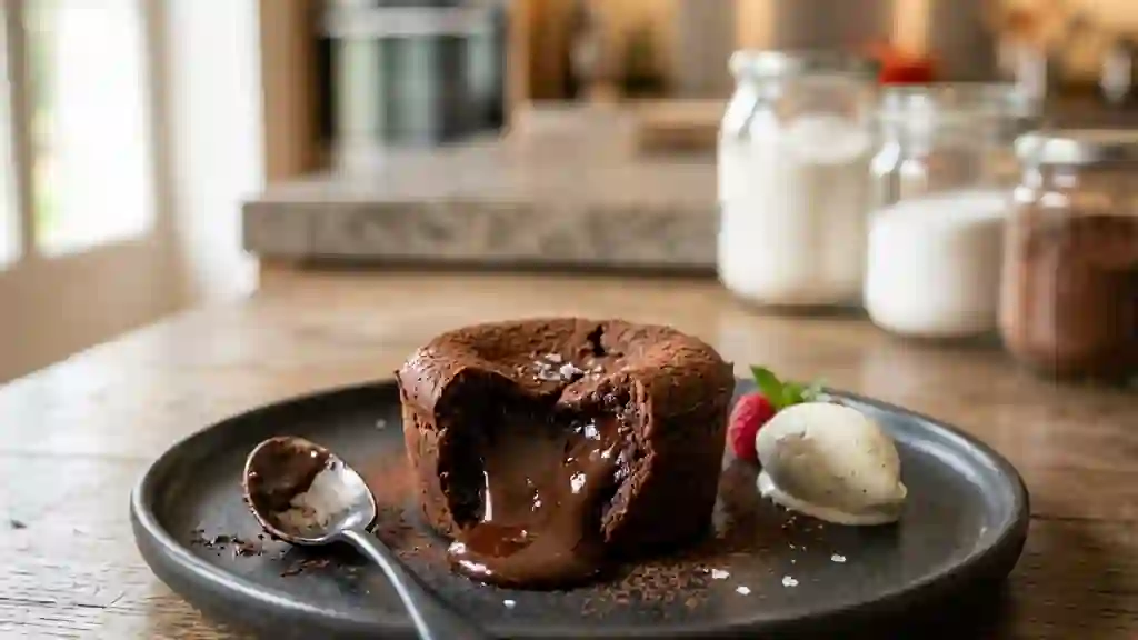 Cœur coulant au chocolat noir intense - Photo de présentation