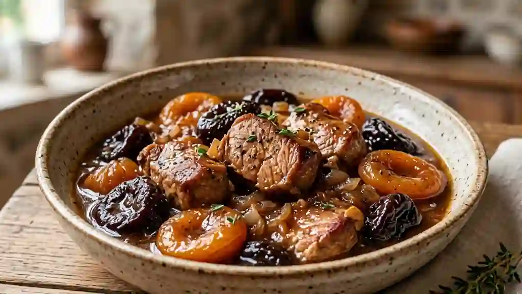 Mignon de porc fondant aux fruits confits - Photo de présentation