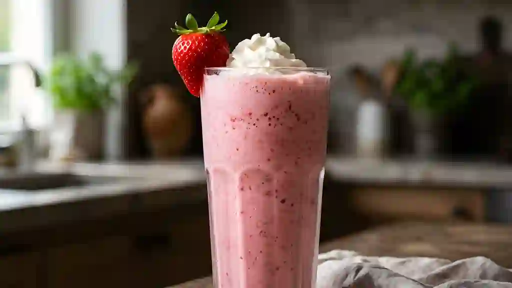 Milk-Shake Fraise Givré et Crémeux - Photo de présentation