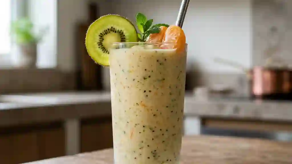 Milk-shake givré Banane, Kiwi & Mandarine - Photo de présentation