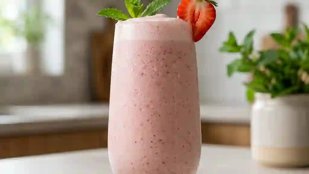 Milkshake Fraise Onctueux et Light - Photo de présentation