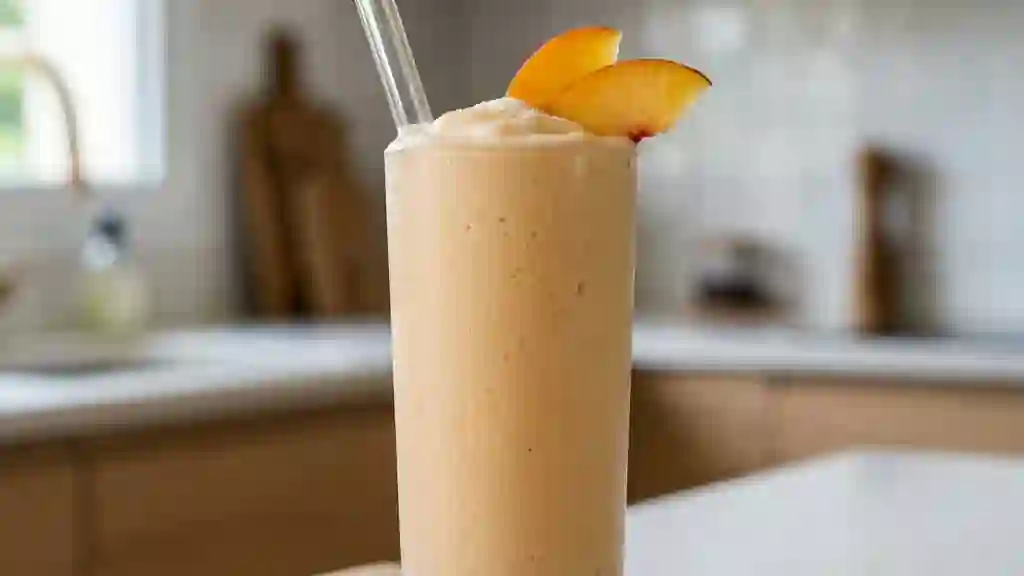 Milkshake Velouté à la Pêche et Vanille - Photo de présentation