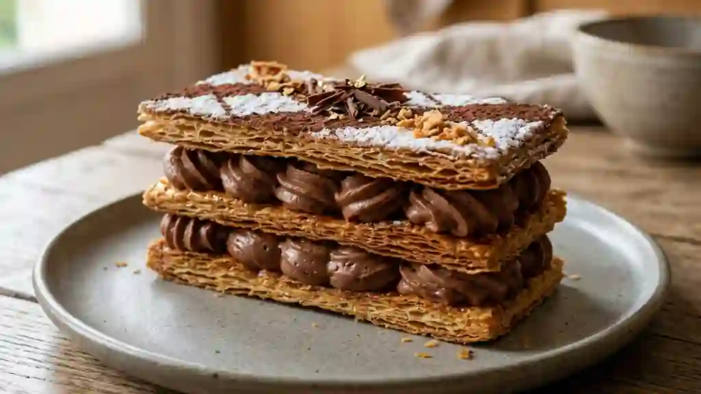 Mille-Feuille Craquant au Chocolat Noir - Photo de présentation