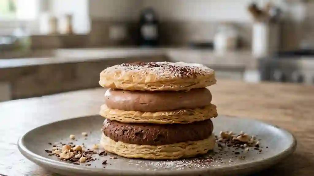 Mille-feuille craquant aux deux chocolats - Photo de présentation