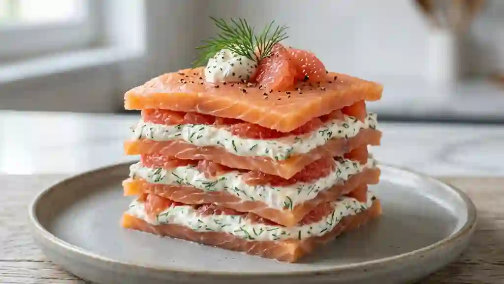 Mille-feuille Saumon et Pamplemousse Acidulé - Photo de présentation