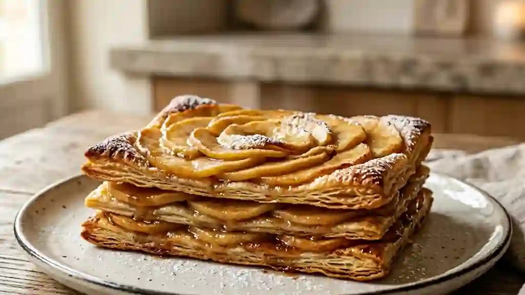 Millefeuille de pommes croustillant - Photo de présentation