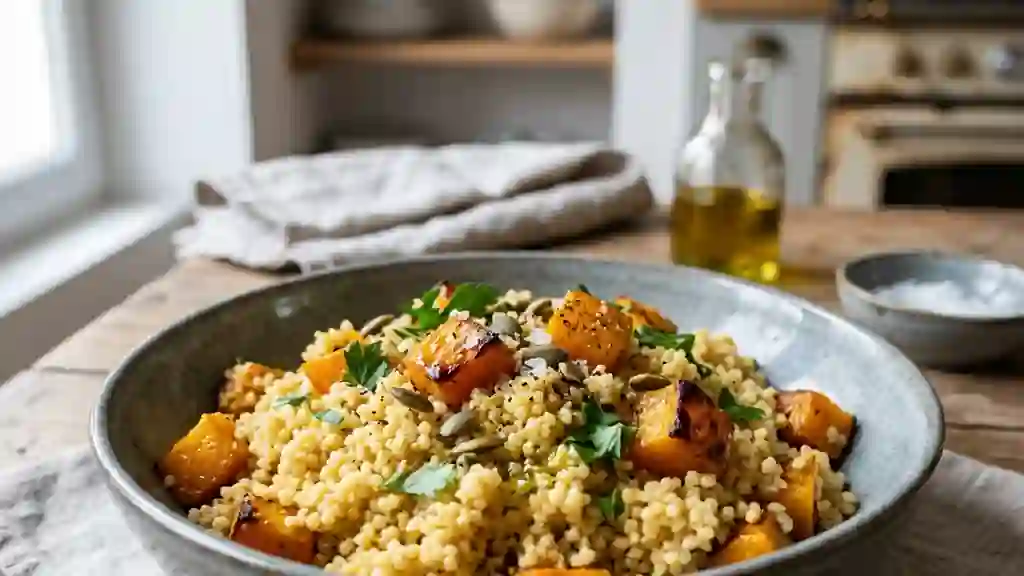 Millet au potiron rôti et épices douces - Photo de présentation