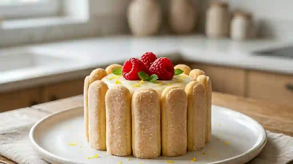 Mini-charlottes fondantes framboise & citron - Photo de présentation