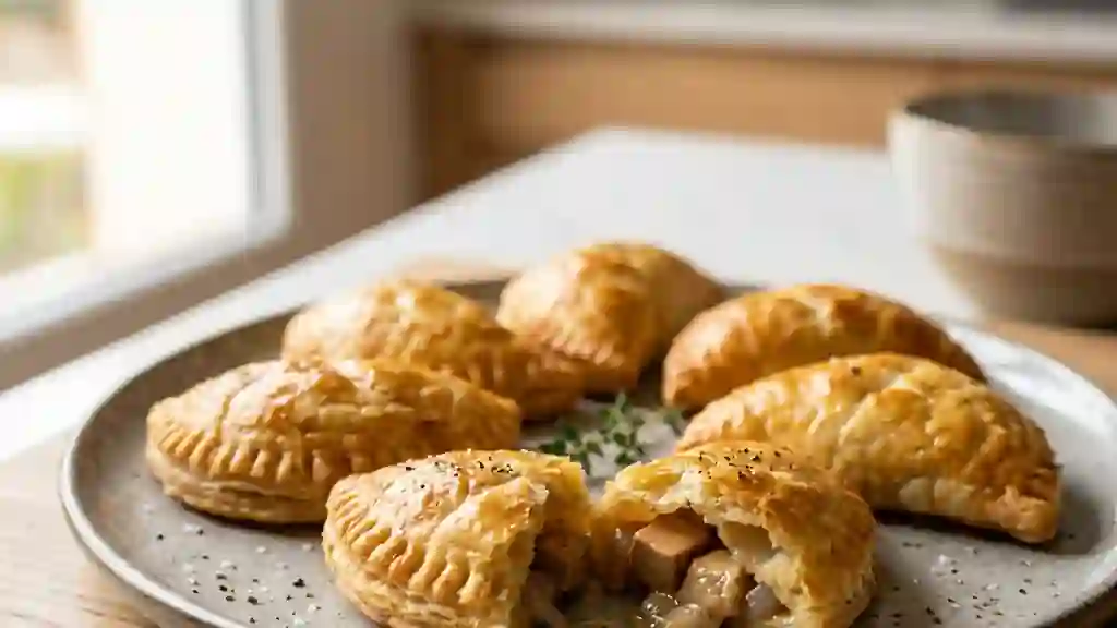 Mini-chaussons feuilletés au foie gras fondant - Photo de présentation