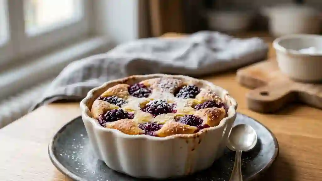 Mini-clafoutis fondants mûres et vanille - Photo de présentation