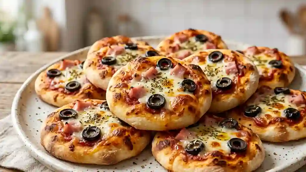 Pizzettas express à la mozzarella fondante - Photo de présentation