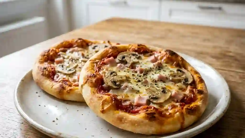 Mini pizzas reine croustillantes et fondantes - Photo de présentation