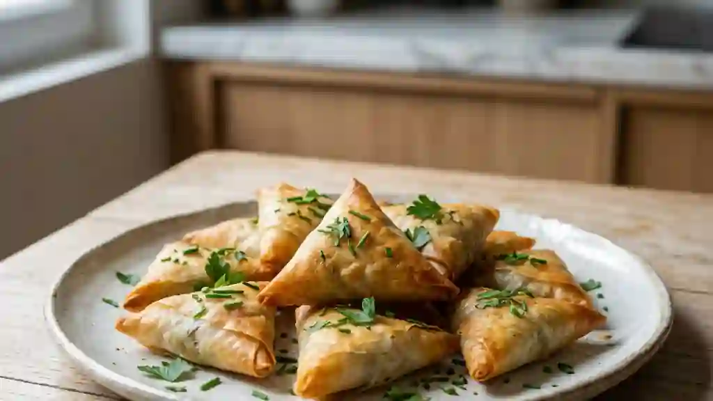 Mini Samossas Croustillants au Chèvre Frais - Photo de présentation