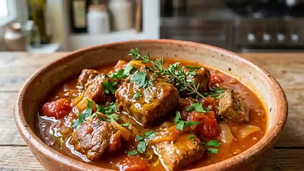 Veau mijoté à la provençale fondant et parfumé - Photo de présentation