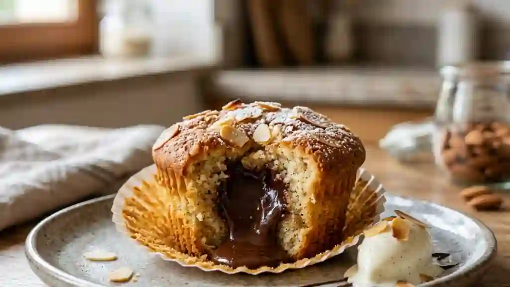 Moelleux amande au cœur fondant chocolat noir - Photo de présentation
