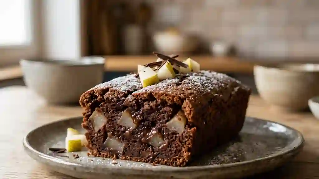Moelleux Fondant Poire et Chocolat Noir - Photo de présentation