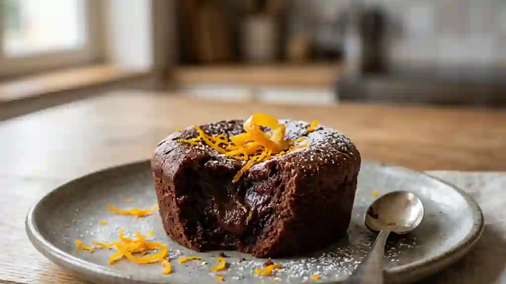 Moelleux intense chocolat noir et orange vive - Photo de présentation
