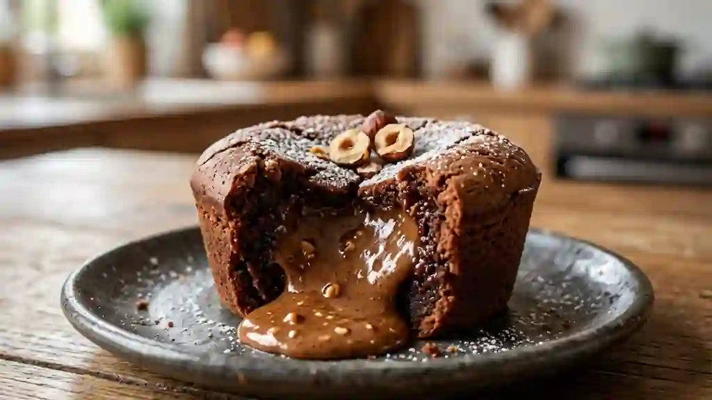 Cœur coulant praliné et chocolat intense - Photo de présentation