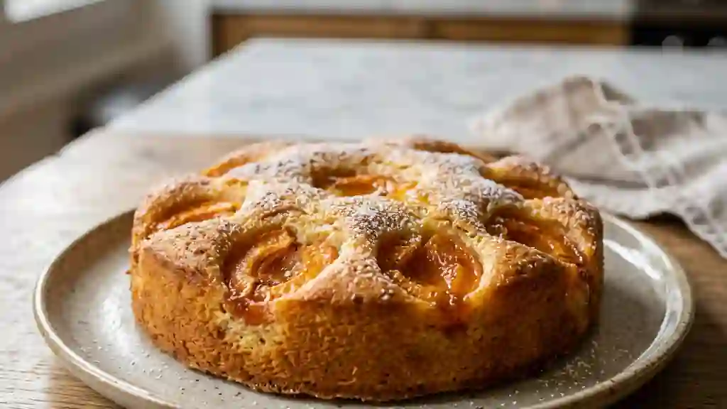 Moelleux fondant aux abricots et vanille - Photo de présentation