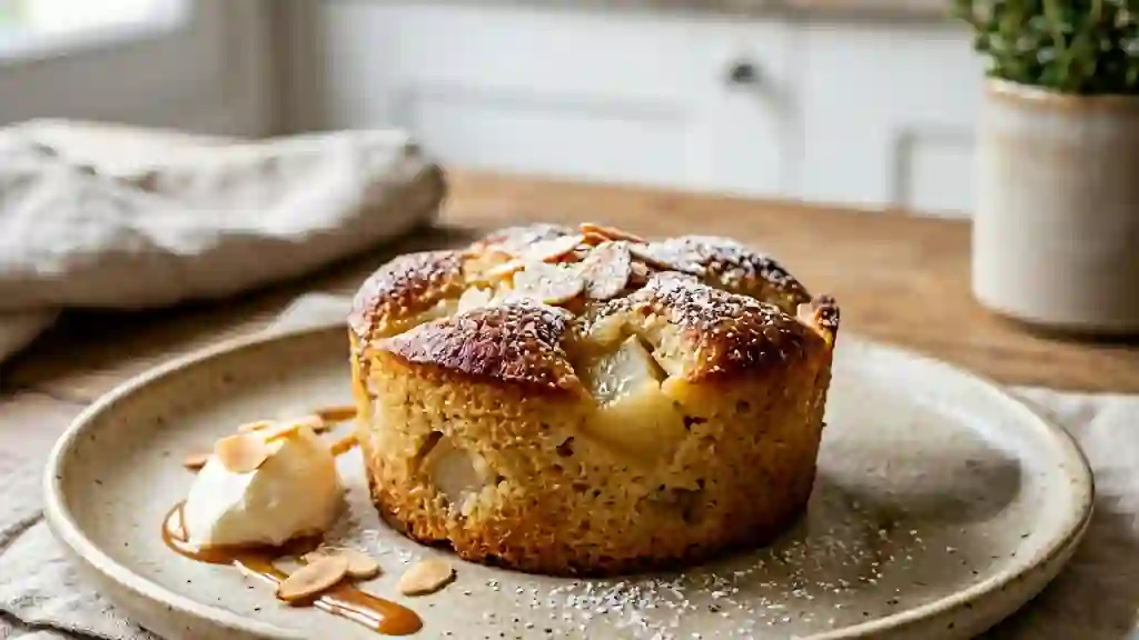 Moelleux fondant aux poires et amandes - Photo de présentation