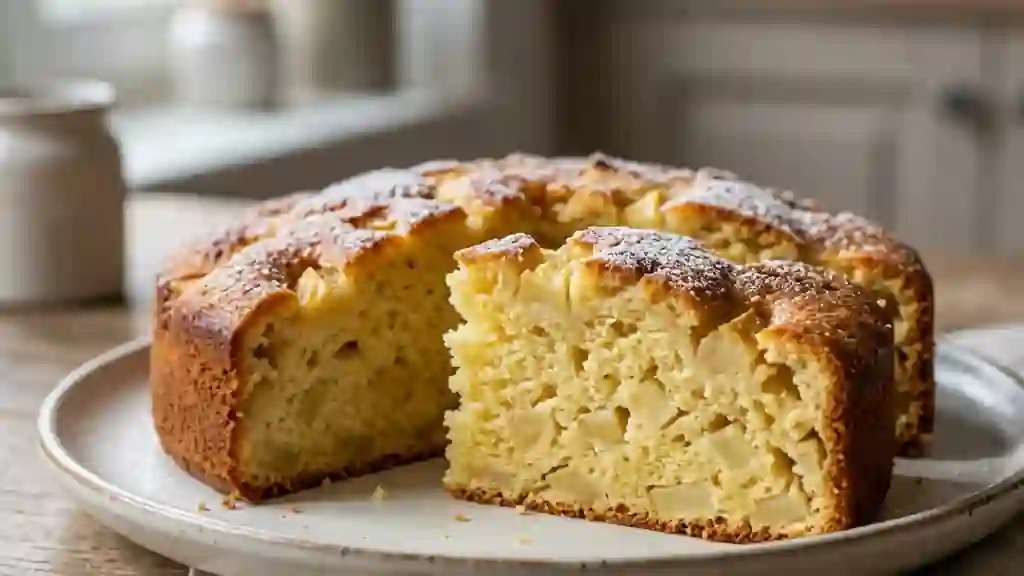 Moelleux aux pommes fondant et vanillé - Photo de présentation